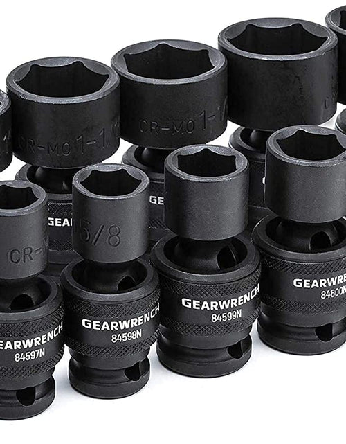 Load image into Gallery viewer, 13 Pc. 1/2" Drive 6 Pt. Standard Universal Impact Socket Set, SAE - 84938N
