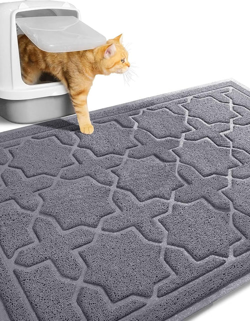 Load image into Gallery viewer, Durable Premium Cat Litter Mat, XL Jumbo and Extra Large Cat Box Mats, Easy Clean Non-Slip and Water Proof Litter Trapping Mat, Pet Litter Floor Mats, Soft, No Phthalate
