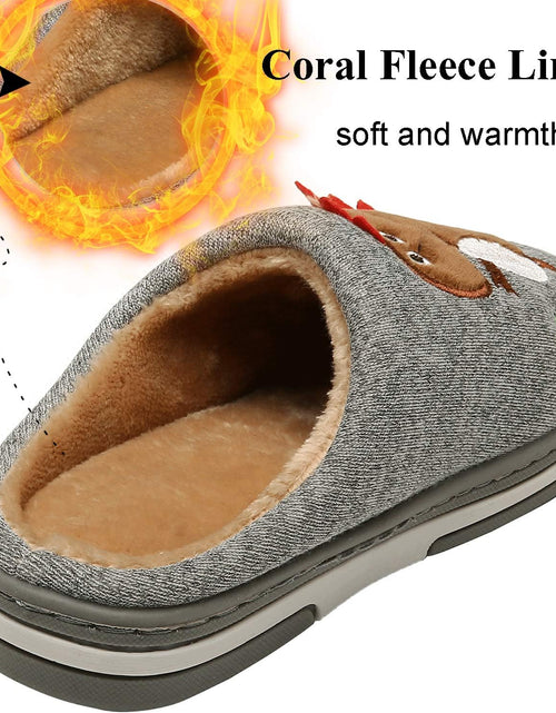 Load image into Gallery viewer, Boys Girls Cozy House Slippers Warm Plush Winter Cotton Slipper Kids Cute Dinosaur Indoor Shoes Non-Slip
