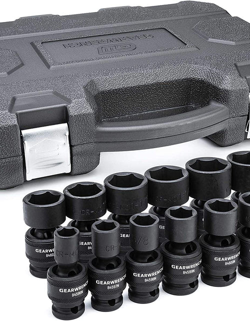Load image into Gallery viewer, 13 Pc. 1/2" Drive 6 Pt. Standard Universal Impact Socket Set, SAE - 84938N

