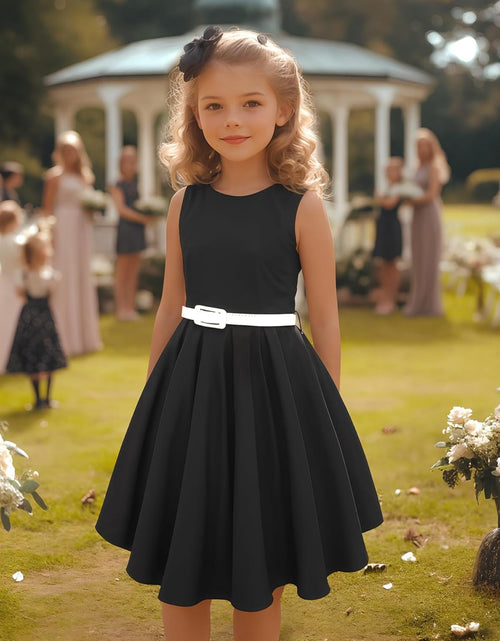 Load image into Gallery viewer, HBB Girls Vintage Dresses Girls' Special Occasion Dress 50S Retro Kids Dresses Swing Rockabilly Sleeveless
