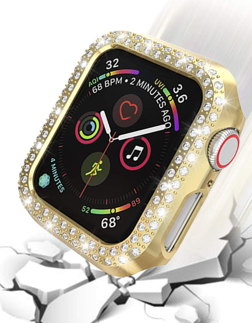 Load image into Gallery viewer, [5-Pack] Protector Case Compatible with Apple Watch Series 3 Series 2 Series 1 38Mm Cover, Double Row Bling Crystal Diamonds Protective Cover PC Plated Bumper Frame Accessories (5 Colors, 38Mm)
