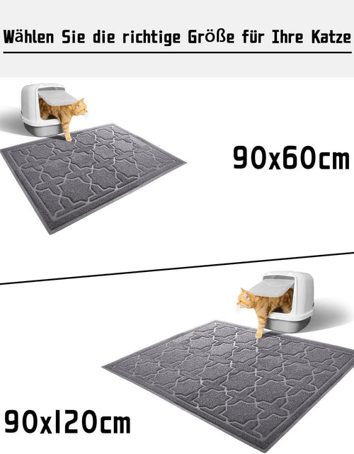 Load image into Gallery viewer, Durable Premium Cat Litter Mat, XL Jumbo and Extra Large Cat Box Mats, Easy Clean Non-Slip and Water Proof Litter Trapping Mat, Pet Litter Floor Mats, Soft, No Phthalate
