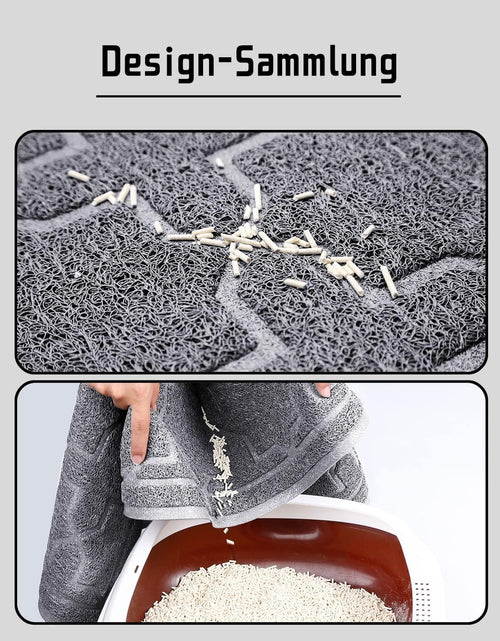 Load image into Gallery viewer, Durable Premium Cat Litter Mat, XL Jumbo and Extra Large Cat Box Mats, Easy Clean Non-Slip and Water Proof Litter Trapping Mat, Pet Litter Floor Mats, Soft, No Phthalate

