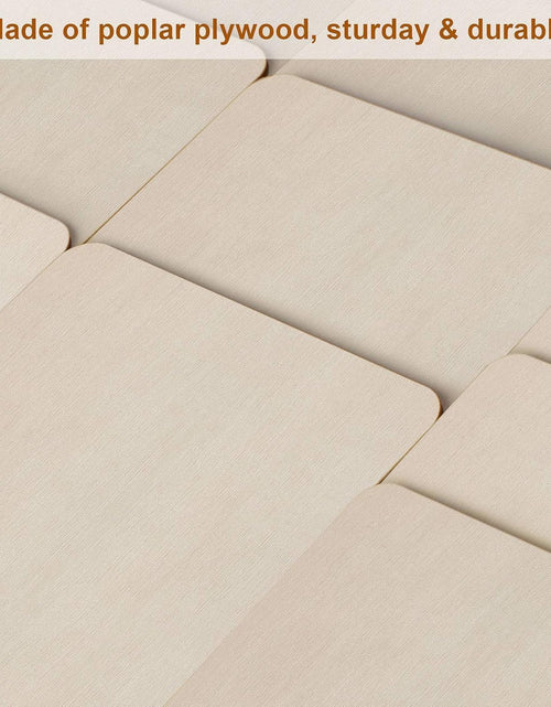Load image into Gallery viewer, Unfinished Wood Pieces, 50Pcs 6 X 6 Inch Blank Natural Wood Square Wooden Cutouts Board for DIY Crafts Painting, Scrabble Tiles, Coasters, Decoration
