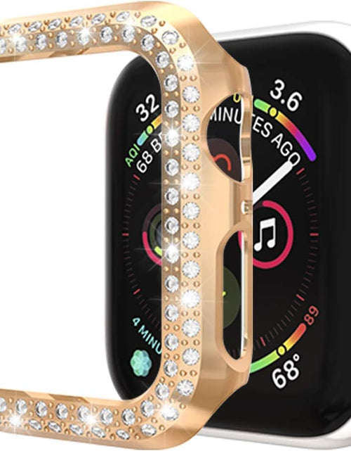 Load image into Gallery viewer, [5-Pack] Protector Case Compatible with Apple Watch Series 3 Series 2 Series 1 38Mm Cover, Double Row Bling Crystal Diamonds Protective Cover PC Plated Bumper Frame Accessories (5 Colors, 38Mm)

