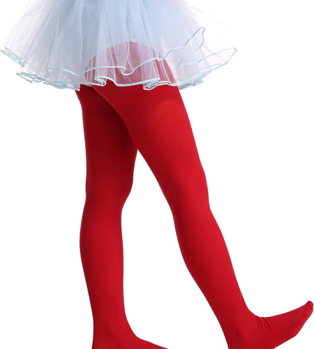 Girls Tights, Semi Opaque Footed Tights, Microfiber Tights