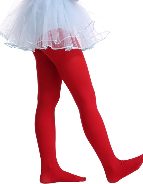 Load image into Gallery viewer, Girls Tights, Semi Opaque Footed Tights, Microfiber Tights
