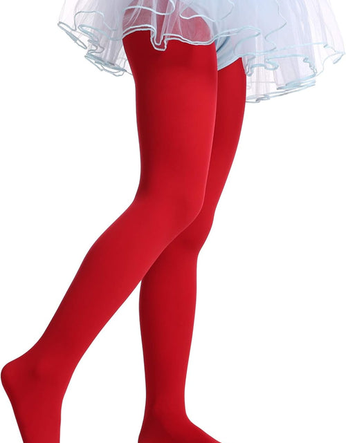 Load image into Gallery viewer, Girls Tights, Semi Opaque Footed Tights, Microfiber Tights
